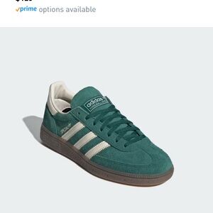 Adidas Spezial Green Suede Sneakers with White Stripes